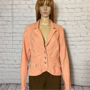 Divided Linen Coral Jacket Size 12